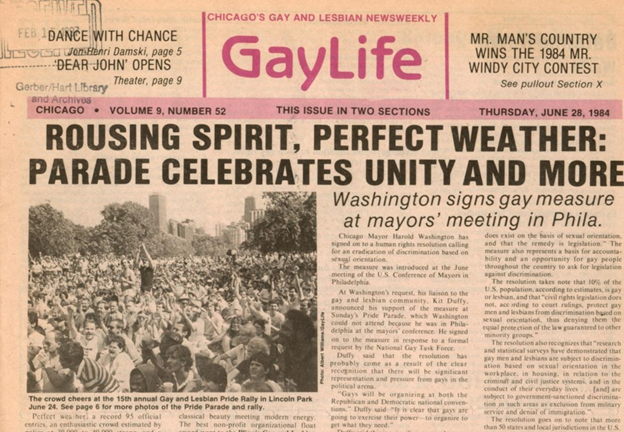 A GayLife news paper cover page.
